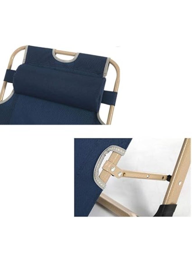 Sun Lounger, Garden Chairs Reclining Foldable Lounge Chair Outdoor Folding Sun Lounger Chair Zero Gravity For Outdoor, Camping, Patio, Lawn (Blue) - Image 5